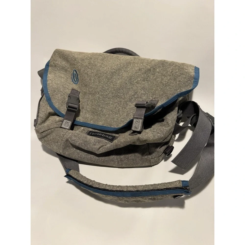 Timbuk2 Messenger Classic Bag Medium Size Gray w/ Teal Trim